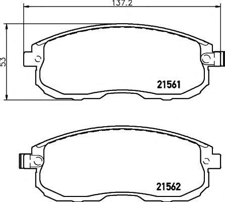 Комплект тормозных колодок, дисковый тормоз 8DB 355 013-991 HELLA PAGID