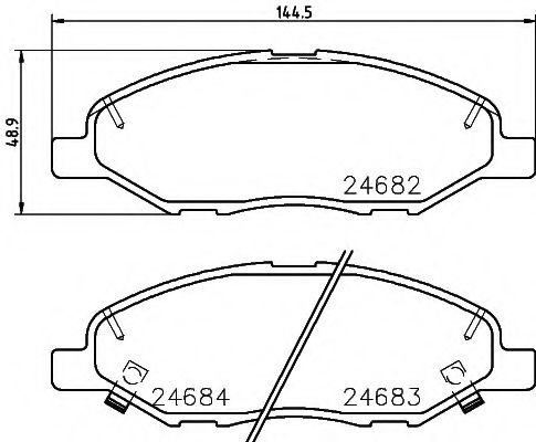 Комплект тормозных колодок, дисковый тормоз 8DB 355 014-371 HELLA PAGID