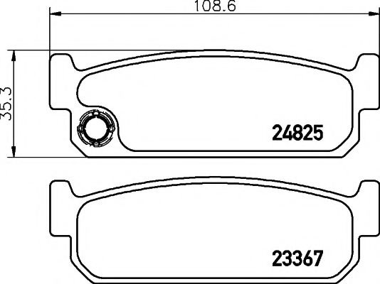 Комплект тормозных колодок, дисковый тормоз 8DB 355 015-271 HELLA PAGID