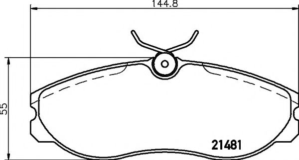 Комплект тормозных колодок, дисковый тормоз 8DB 355 016-651 HELLA PAGID