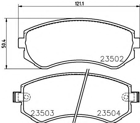 Комплект тормозных колодок, дисковый тормоз 8DB 355 017-201 HELLA PAGID
