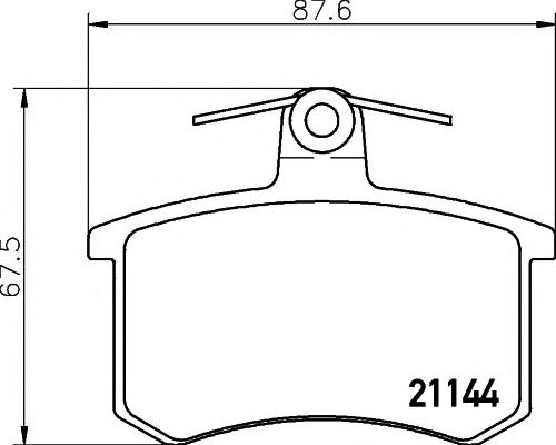 Комплект тормозных колодок, дисковый тормоз 8DB 355 017-951 HELLA PAGID