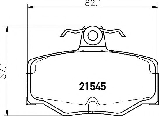 Комплект тормозных колодок, дисковый тормоз 8DB 355 018-021 HELLA PAGID