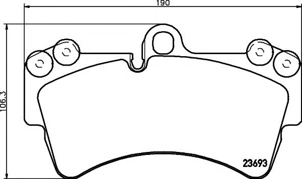 Комплект тормозных колодок, дисковый тормоз 8DB 355 018-691 HELLA PAGID