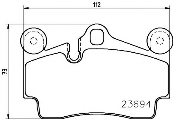 Комплект тормозных колодок, дисковый тормоз 8DB 355 018-711 HELLA PAGID