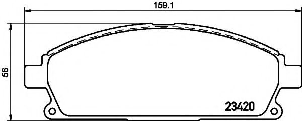 Комплект тормозных колодок, дисковый тормоз 8DB 355 021-651 HELLA PAGID