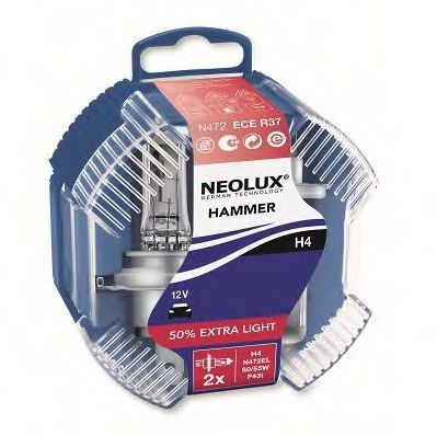 Лампа накаливания, фара дальнего света; Лампа накаливания, основная фара; Лампа накаливания, противотуманная фара; Лампа накаливания, основная фара; Лампа накаливания, фара дальнего света; Лампа накаливания, противотуманная фара N472EL-HCB NEOLUX®