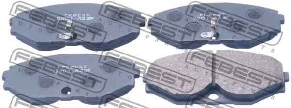Комплект тормозных колодок, дисковый тормоз 0201-A33F FEBEST