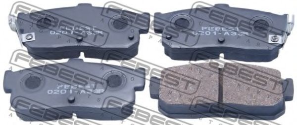 Комплект тормозных колодок, дисковый тормоз 0201-A33R FEBEST