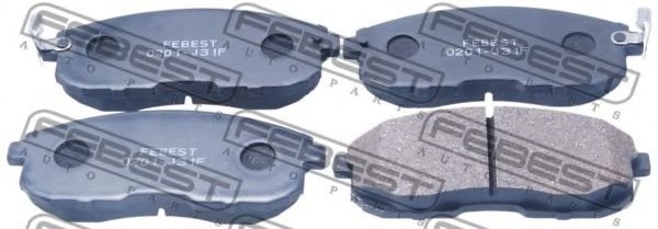 Комплект тормозных колодок, дисковый тормоз 0201-J31F FEBEST