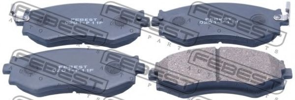 Комплект тормозных колодок, дисковый тормоз 0201-P11F FEBEST