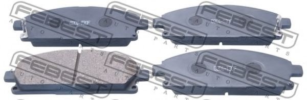 Комплект тормозных колодок, дисковый тормоз 0201-T30F FEBEST