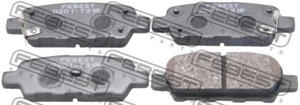 Комплект тормозных колодок, дисковый тормоз 0201-T31R FEBEST