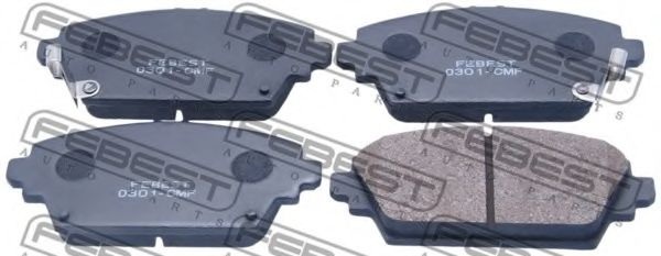 Комплект тормозных колодок, дисковый тормоз 0301-CMF FEBEST