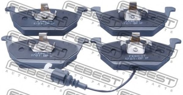 Комплект тормозных колодок, дисковый тормоз 1701-8P1F FEBEST