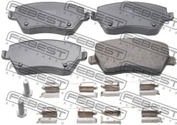 Комплект тормозных колодок, дисковый тормоз 2401-CLIF FEBEST