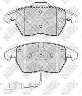 Комплект тормозных колодок, дисковый тормоз PN0348W NiBK