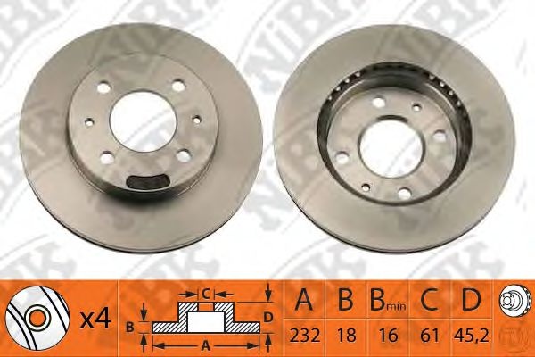 Тормозной диск RN1101 NiBK