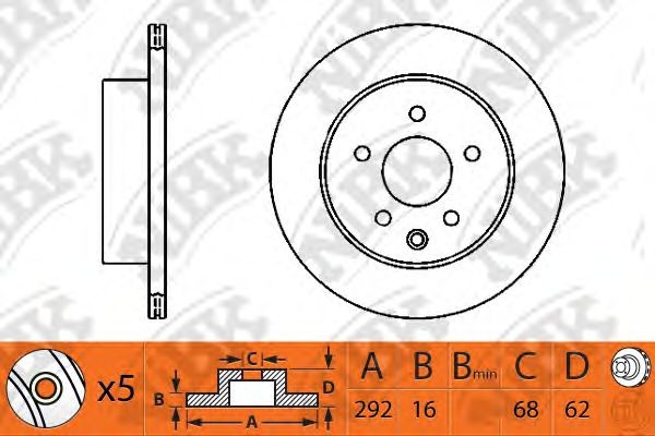 Тормозной диск RN1234 NiBK