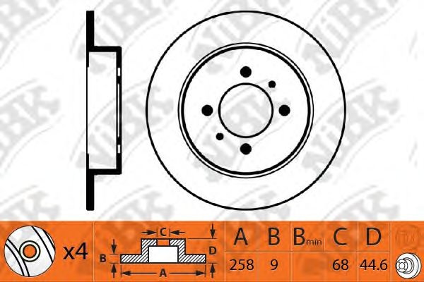 Тормозной диск RN1277 NiBK