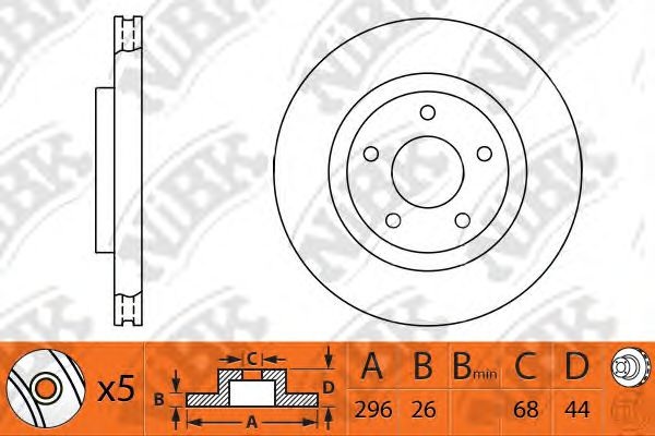 Тормозной диск RN1303 NiBK