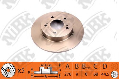 Тормозной диск RN1363 NiBK
