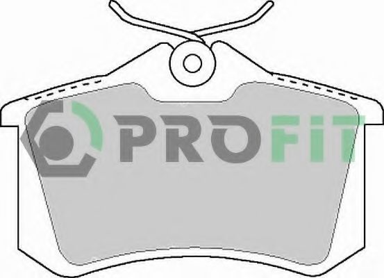Комплект тормозных колодок, дисковый тормоз 5000-1083 PROFIT