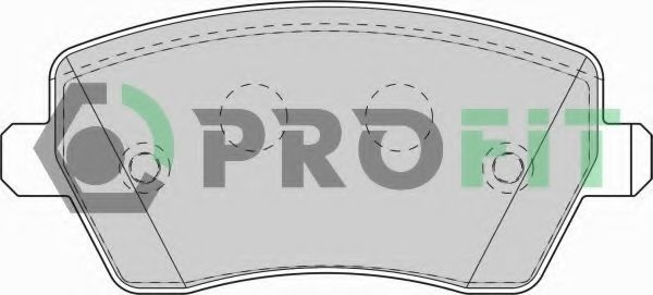Комплект тормозных колодок, дисковый тормоз 5000-1617 PROFIT