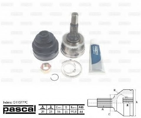 Шарнирный комплект, приводной вал G11077PC PASCAL