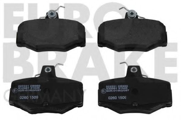 Комплект тормозных колодок, дисковый тормоз 5502222221 EUROBRAKE