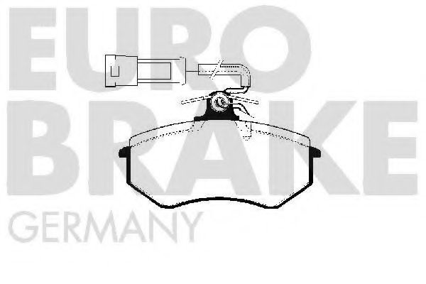 Комплект тормозных колодок, дисковый тормоз 5502224711 EUROBRAKE