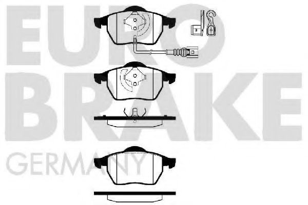 Комплект тормозных колодок, дисковый тормоз 5502224757 EUROBRAKE