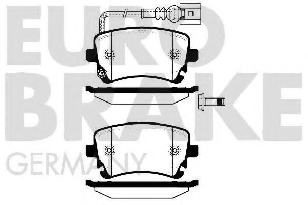Комплект тормозных колодок, дисковый тормоз 5502224764 EUROBRAKE