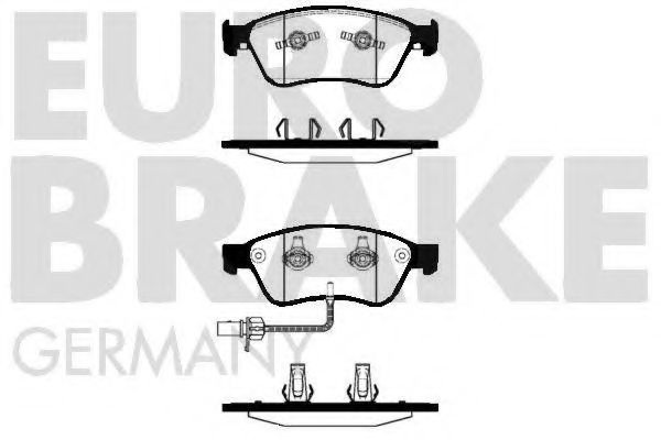 Комплект тормозных колодок, дисковый тормоз 5502224777 EUROBRAKE