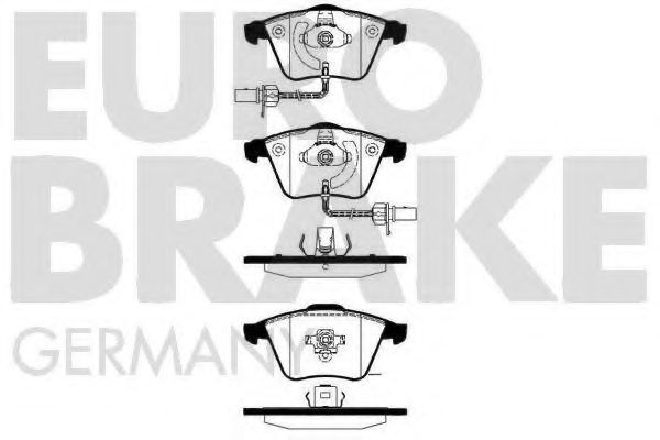 Комплект тормозных колодок, дисковый тормоз 5502224782 EUROBRAKE
