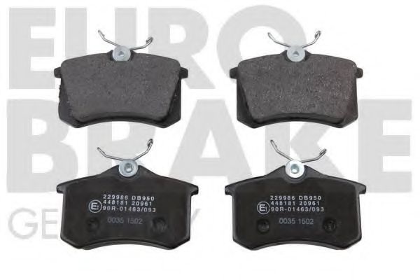 Комплект тормозных колодок, дисковый тормоз 5502229986 EUROBRAKE
