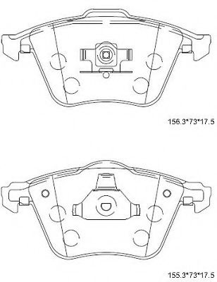 Комплект тормозных колодок, дисковый тормоз KD7798H ASIMCO