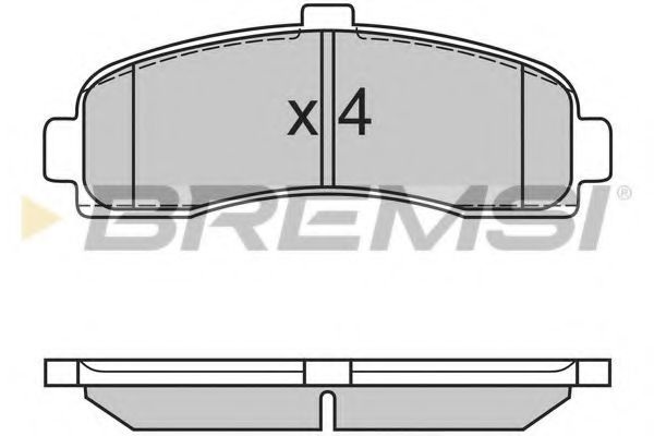 Комплект тормозных колодок, дисковый тормоз BP2563 BREMSI
