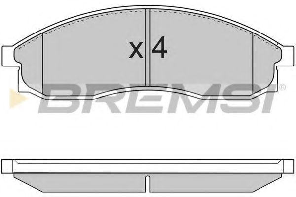 Комплект тормозных колодок, дисковый тормоз BP2726 BREMSI