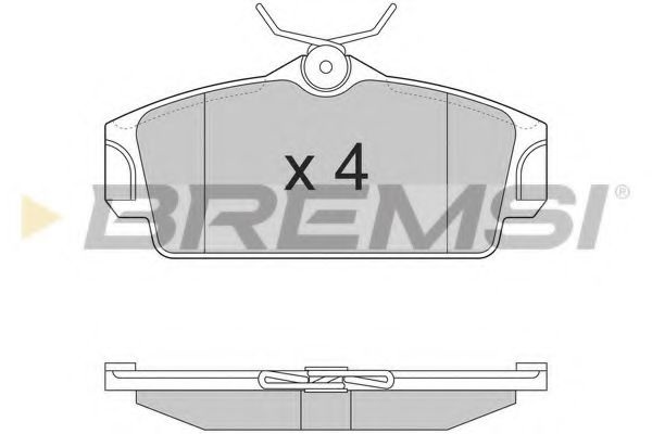 Комплект тормозных колодок, дисковый тормоз BP2862 BREMSI