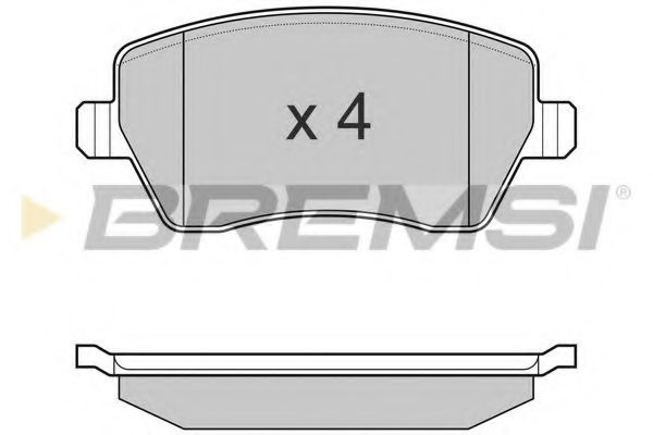 Комплект тормозных колодок, дисковый тормоз BP3026 BREMSI
