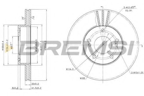 Тормозной диск DBA600V BREMSI