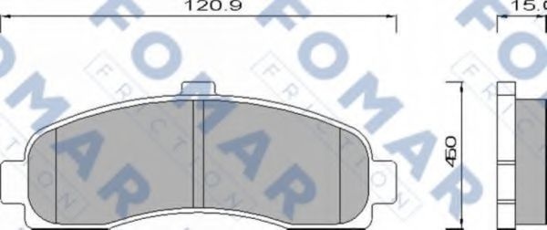 Комплект тормозных колодок, дисковый тормоз FO 495981 FOMAR Friction
