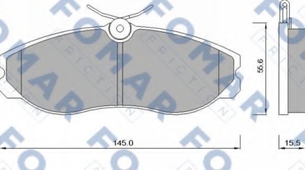 Комплект тормозных колодок, дисковый тормоз FO 624081 FOMAR Friction