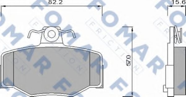 Комплект тормозных колодок, дисковый тормоз FO 630981 FOMAR Friction