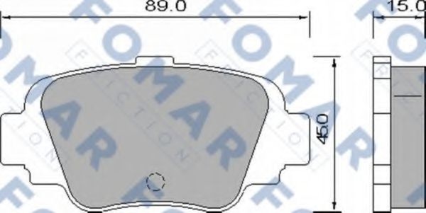 Комплект тормозных колодок, дисковый тормоз FO 640881 FOMAR Friction