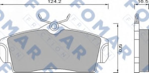 Комплект тормозных колодок, дисковый тормоз FO 680781 FOMAR Friction
