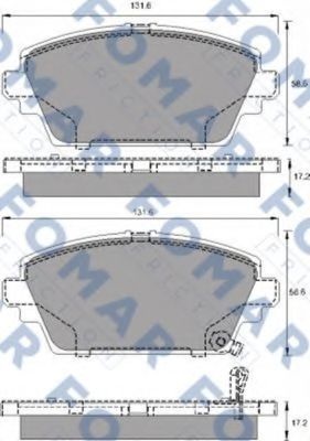 Комплект тормозных колодок, дисковый тормоз FO 690081 FOMAR Friction