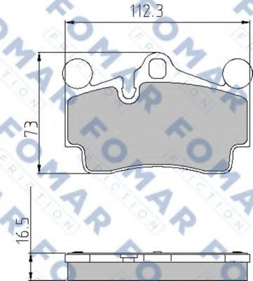 Комплект тормозных колодок, дисковый тормоз FO 862181 FOMAR Friction