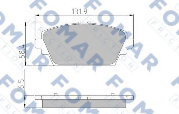 Комплект тормозных колодок, дисковый тормоз FO 908481 FOMAR Friction